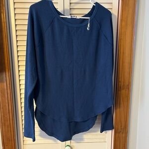 JoyLab Blue Waffle Knit Long Sleeve